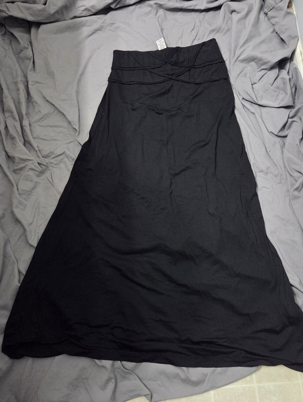 Max Studio Black Maxi Skirt with Twisted Waistband